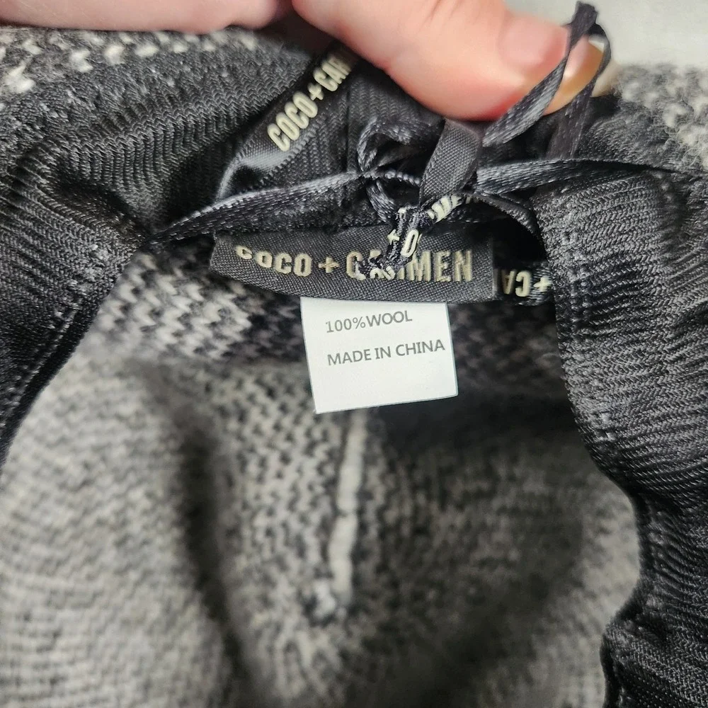 Coco + Carmen Grey Bucket Hat Soft‎ Wool Trendy Streetwear Classic Boho Chic